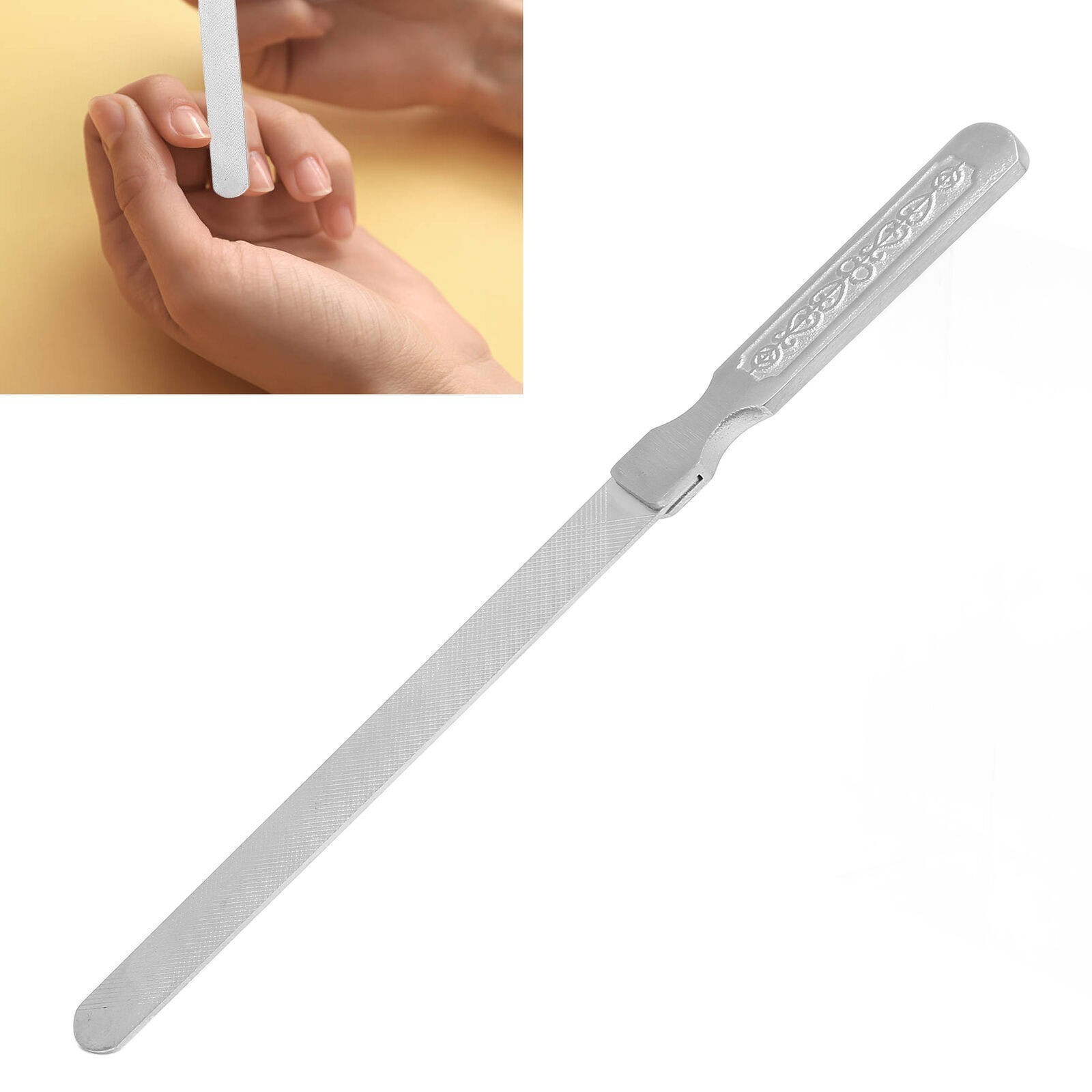 Nail File Double Sided Design Small Portable Strong Practicality Stainless Steel