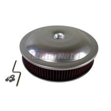 14x3 Spun Aluminum Washable Breather Air Cleaner Filter Reusable Oiled Sbc Bbc