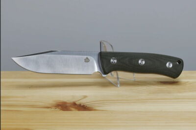 QS134C QSP Knife Bison Hunting Survival D2 Blade Green Micarta Handle Kydex Shea