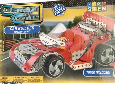 Sambro Construct and Create Car Builder Construction Kit 263 Piece Set NEW