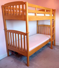 Bunk Beds-Eleanor. Solid Honey Oak. Makes Two Stylish Single Beds. Ex Con Bunk 1
