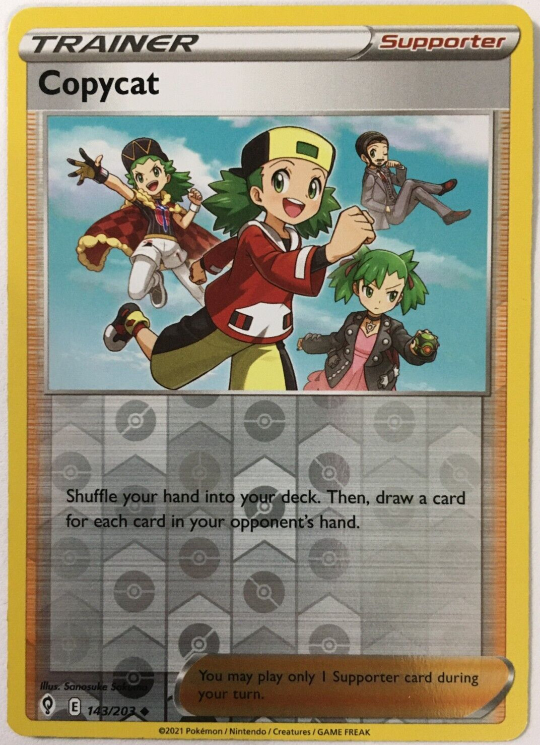 POKEMON COPYCAT 143/203 SWORD & SHIELD EVOLVING SKIES UNCOMMON REVERSE HOLO NM