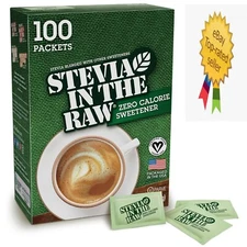 Stevia In The Raw, Plant-Based Zero Calorie Sweetener, No Erythritol, 100 Count