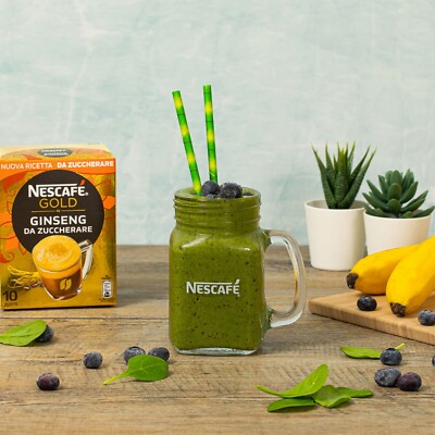 NESCAFE' GOLD GINSENG UNSWEETENED SOLUBLE COFFEE BUBBLE TEA