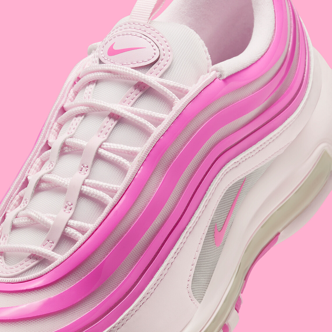 pink and white air max 97s