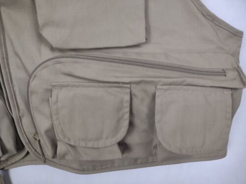Vintage Fly Fishing Vest Rare Wulff Stream Designs Beige | Size M - Picture 4 of 8
