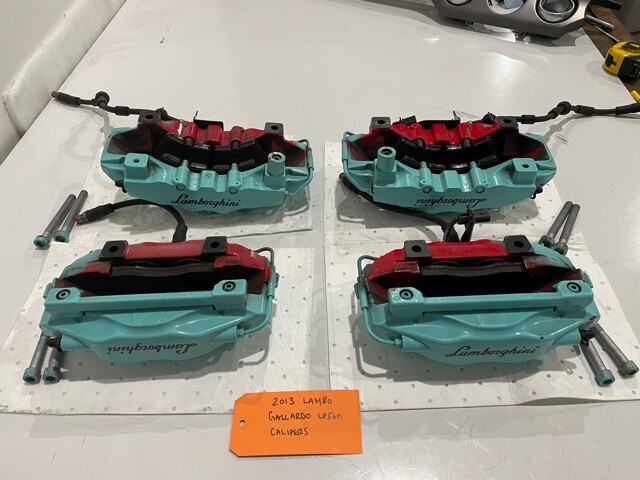 13 LAMBORGHINI GALLARDO LP560 OEM BREMBO FRONT REAR BRAKE CALIPERS 08-15