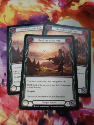 3x Read the Glide Path Blue Non Foil Playset Everfest Flesh and Blood FAB