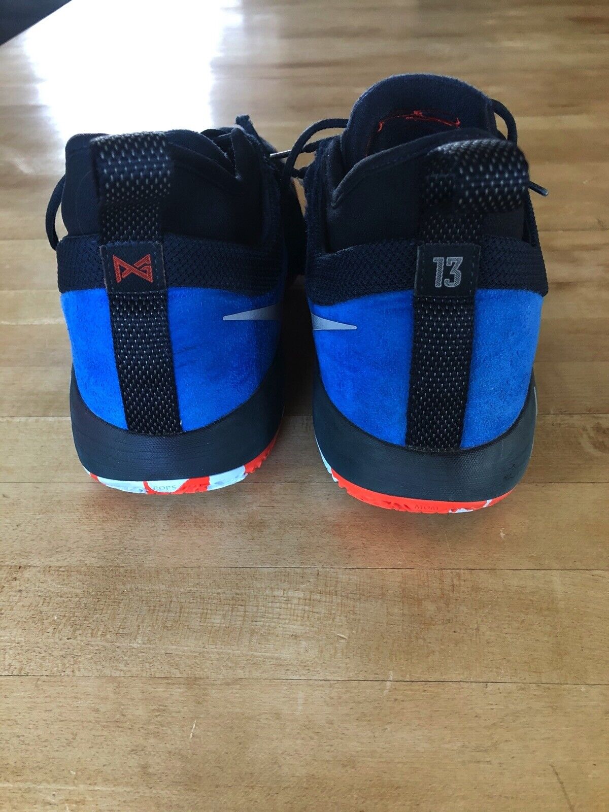 Nike Air Paul George PG-13 Blue/Orange Shoes Men's Size 14 AJ2039-400