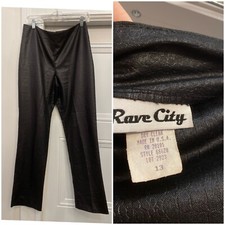 EARLY 2000s RAVE LOW RISE SNAKESKIN PANTS SHINY 13 100 POLYESTER