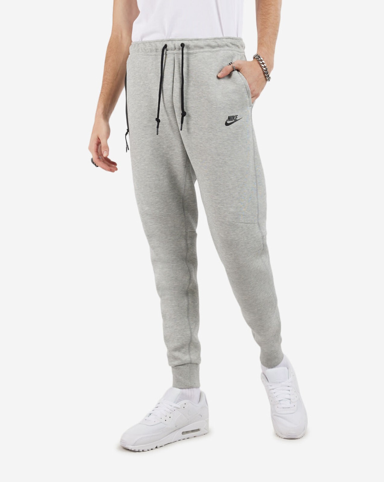 [FB8002-063] Мужские технологичные флисовые брюки для бега трусцой Nike серого цвета * НОВЫЕ*