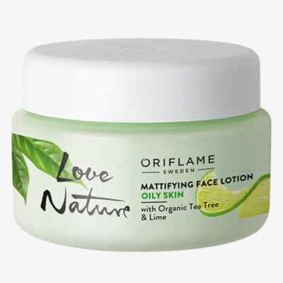 Oriflame LOVE NATURE Mattifying Face Lotion with Organic Tea Tree & Lime 50ml