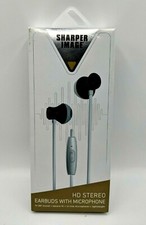 Sharper Image HD Stereo Earbuds With Microphone Lightweight Hi Def Sound Read
