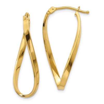 Kleine gedrehte Ohrstecker 14 Karat Gelbgold Geschenk für Frauen