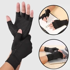 Copper Arthritis Compression Gloves Hand Support Joint Pain Relief 1 Pair