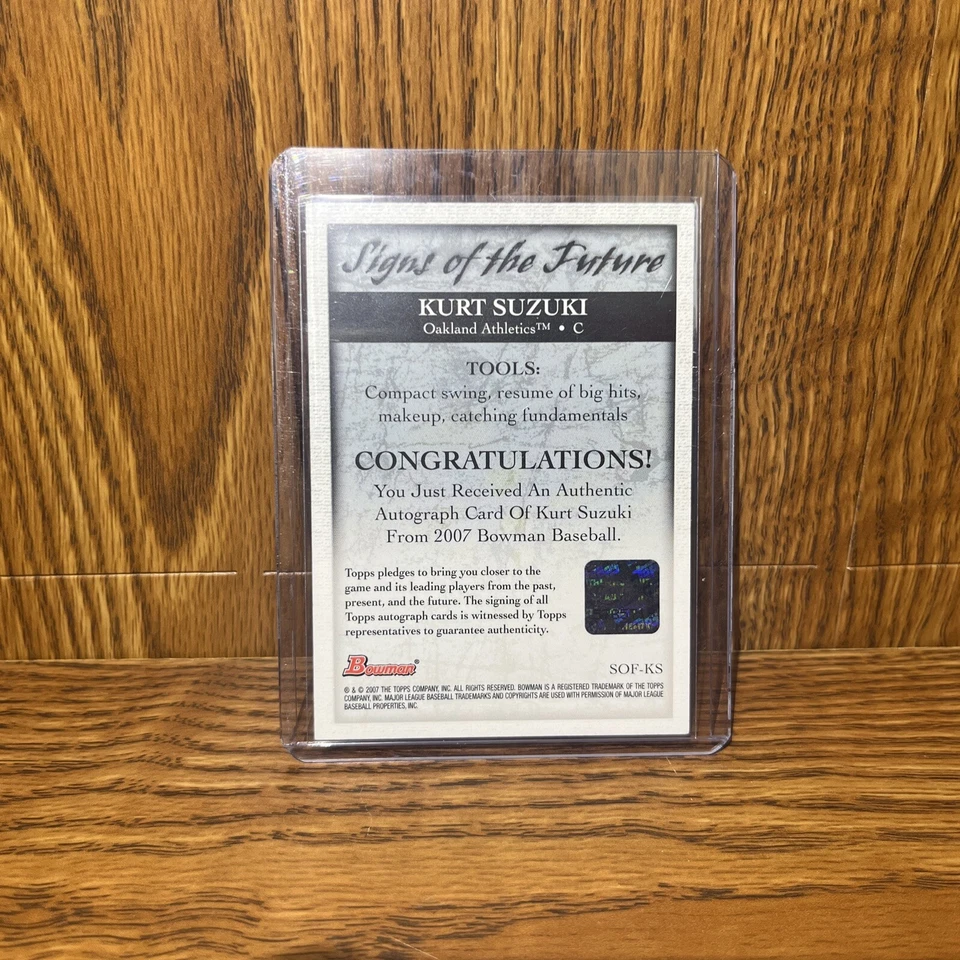 2007 Bowman - Signs of the Future #SOF-KS Kurt Suzuki (AU) - Image 2 of 2