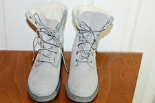 TIMBERLAND ORTHOLITE PRIMALOFT 200 GR WATERPROOF LIGHT GRAY SUEDE BOOTIES SZ 8.5