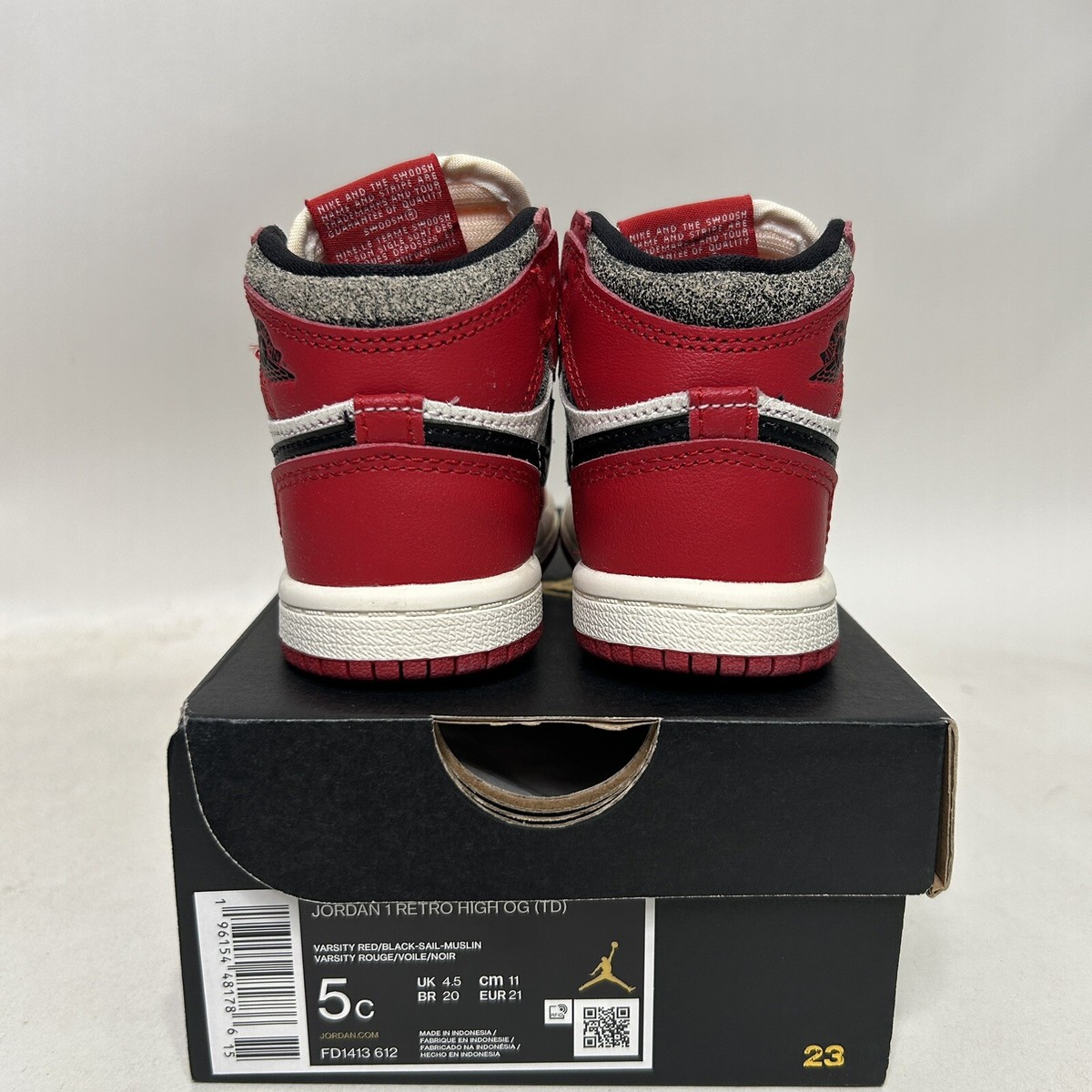 スニーカー TD NIKE Air Jordan 1 Chicago Size 11.5 - Jordan 1 TD Cleat 2023 Mid Chicago for sale