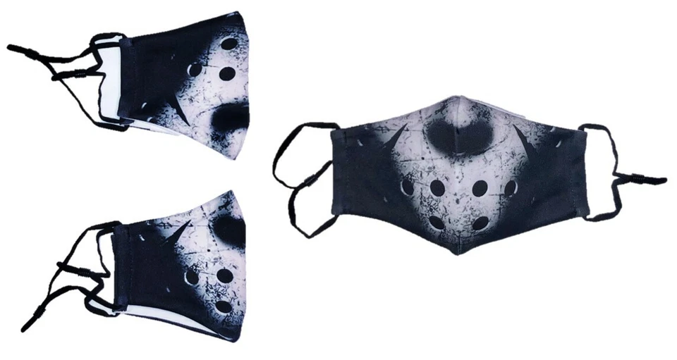 Jason Voorhees Face Mask Friday The 13th with Filter Pocket 2 Filters Reusable - Image 3 of 4