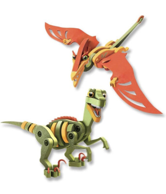 Bloco Dinosaur Building Set Velociraptor and Pterosaur Construction Foam Set