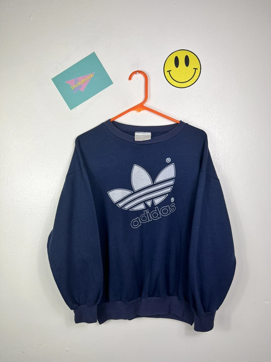 MENS VINTAGE 90s ADIDAS SWEATSHIRT TOP SIZE SMALL RETRO GOOD CONDITION