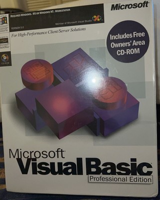 Microsoft Visual Basic 5.0 Professional Edition - New Sealed Retail Box
