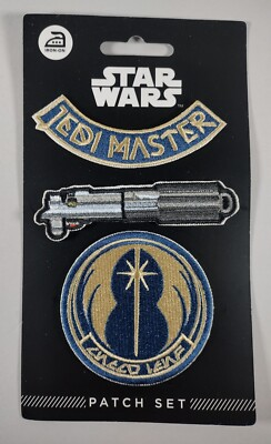 #ad NEW Star Wars Patch Set Jedi Master Blaster Iron On Disney Heroes amp; Villians $14.99