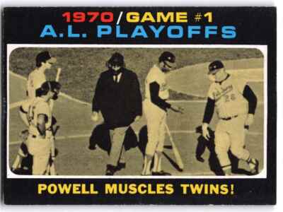 1971 Topps AL Playoffs Game 1 - Powell Muscles Twins! LCS Baltimore