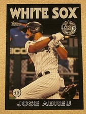2021 TOPPS 86B-18 JOSE ABREU 1986 35th ANNIVERSARY BLACK WHITE SOX 150/299