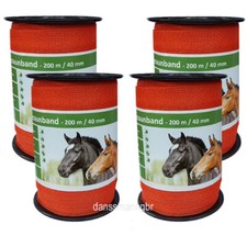 800 Meter Weidezaunband 40 mm 12 Niroleiter  orange