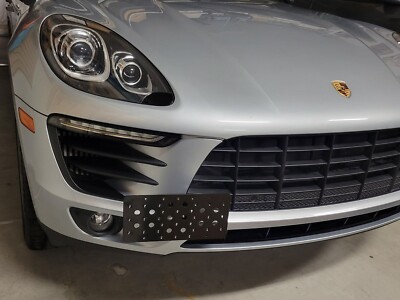 Bumper Tow Hook License Plate Tag Mount Bracket For Porsche Macan 2017-2018 New