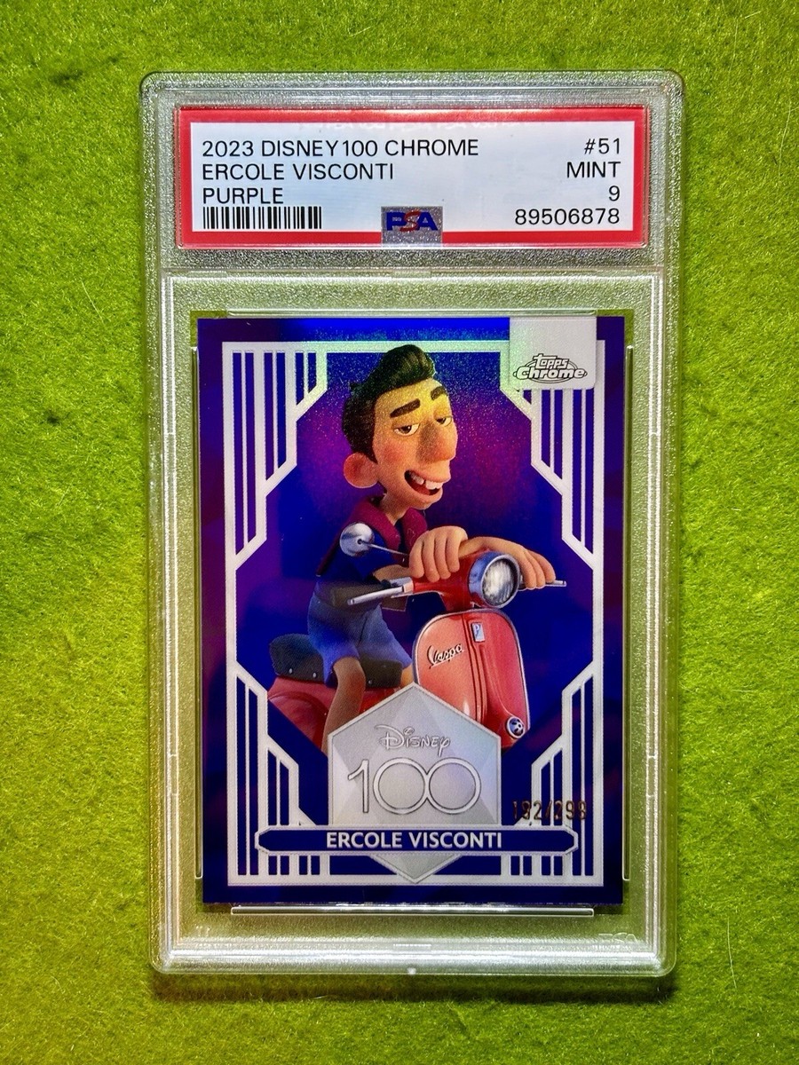 その他 Topps Chrome Disney100 ERCOLE VISCONTI Ercole Visconti PSA 9 Disney 100 PURPLE #/299 REFRACTOR 2023 Topps