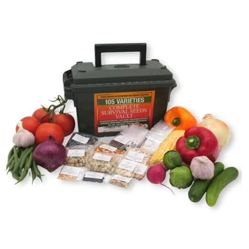 Survival Garden Heirloom Seeds Non GMO - 105 Varieties of Herb, Fruit and 