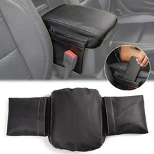 Leather Center Console Armrest Box Pad Cover w/ Storage Bag For Wrangler JL 18+