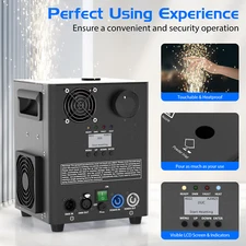 1200W Cold Spark Machine Stage Effect DMX Firework DJ Event Party Wedding Show