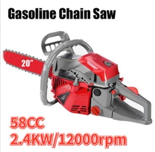 20" Handheld Gasoline Chain Saw Powered Chainsaw Cutter For Cutting Wood Tree