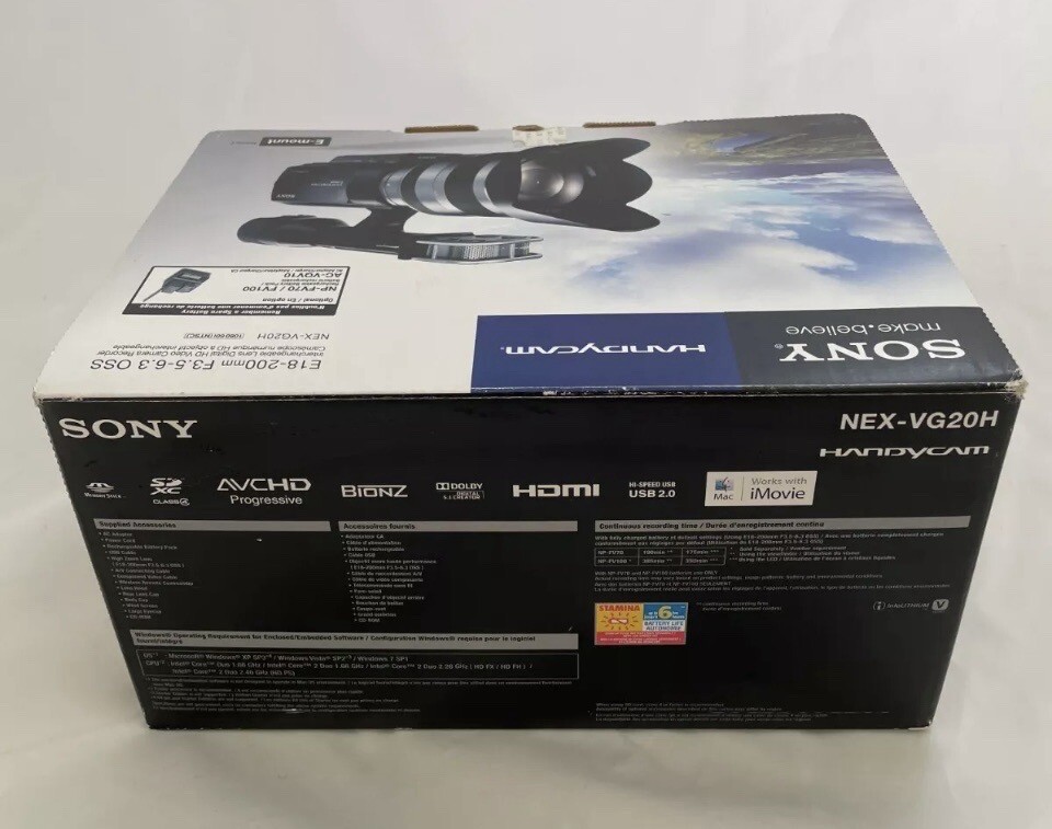 Sony NEX-VG20 1080p HD Digital Camcorder w Interchangeable E Mount