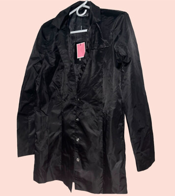 NEW Pretty Little Thing Black Nylon Oversized Blazer Dress Size 6 | eBay