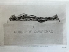 Henri Guerard engraving Eau Forte Etching writer Godefroy Cavaignac Post Mortem