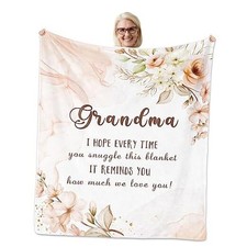 Gifts for Grandma, Grandma Blanket 60"X50", 60"x50" Gifts for Grandma Gold