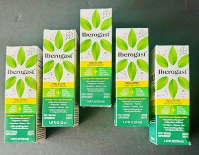 5x Iberogast Dual Action Digestive Relief Supplement, Liquid Drops, BB: 01/2027