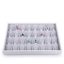 Oirlv Velvet Stackable Jewelry Tray 32 Grids Pendant Organizer Display Showca...