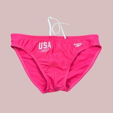Team USA custom print Men pink speedo swim brief bikini Swimwear swimsuit beach
