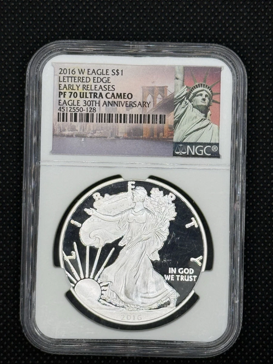 2016 アメリカ イーグル銀貨　PCGS SP70 Lettered Edge 2016 American Eagle PR 70 Graded Silver Bullion Coins for sale | eBay
