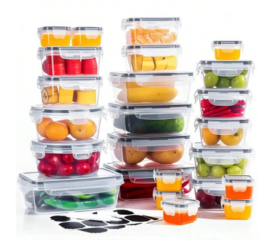 Chefs Path 48 Piece Bpa-Free Plastic Food Storage Container Set with 24 Containe