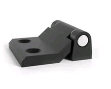 2 x Essentra Black Offset Hinges 7mm 20x45mm Diecast Metal