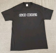 Vintage 2004. Go Big! Big Show. Black Double Sided Large Tshirt WWF/WWE/WCW. 