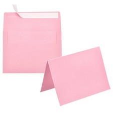 50Pack Pink 5x7 Envelopes, A7 Envelopes with Folded Cards