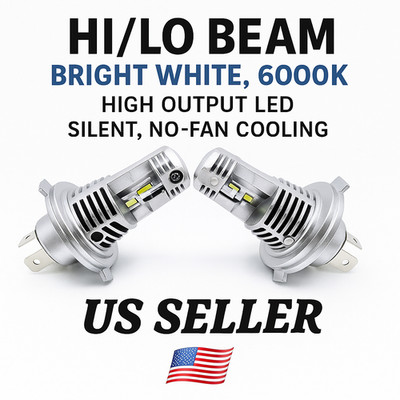  Pair Ultra High/Low LED Bulbs for JD Deere 3043D, 5045E, 5055E, 5065E  Visib