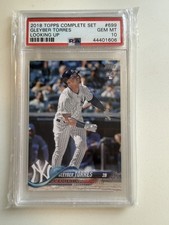 2018 Topps Complete Set Gleyber Torres Looking Up RC #699 PSA 10